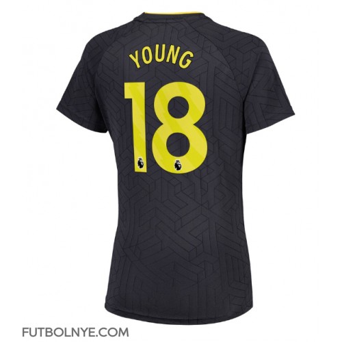 Camiseta Everton Ashley Young #18 Visitante Equipación para mujer 2024-25 manga corta